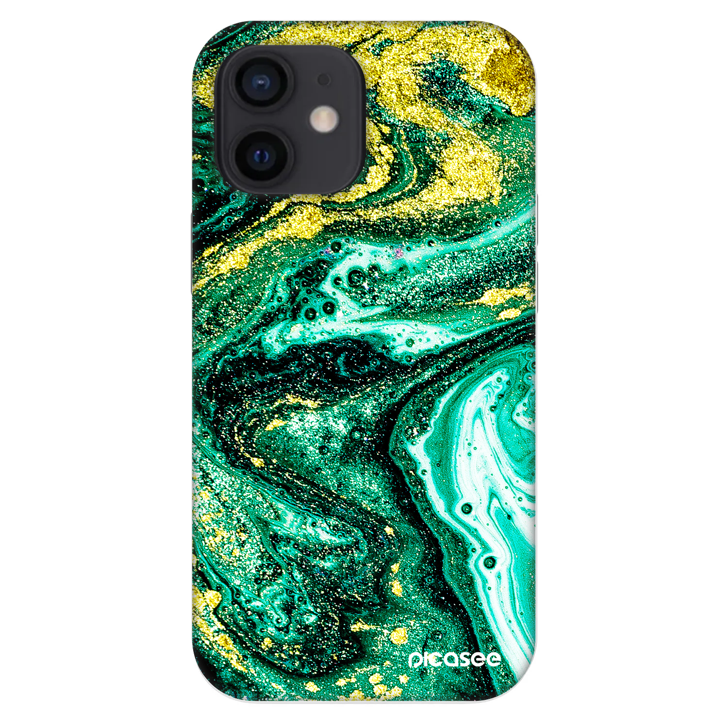 Picasee Fashion Case Apple iPhone 12 mini - Green Gold