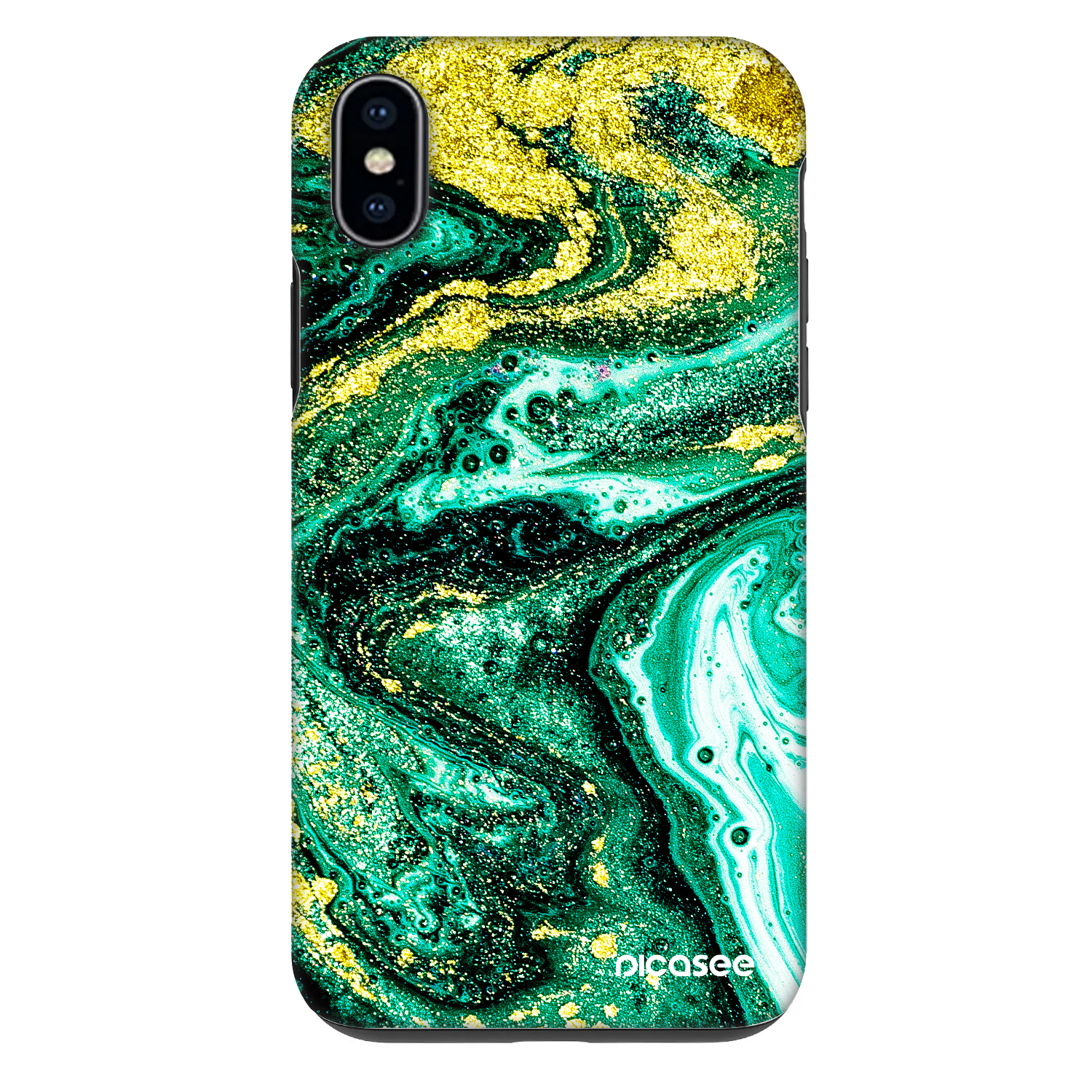 Picasee Fashion Case Apple iPhone XS Max - Green Gold