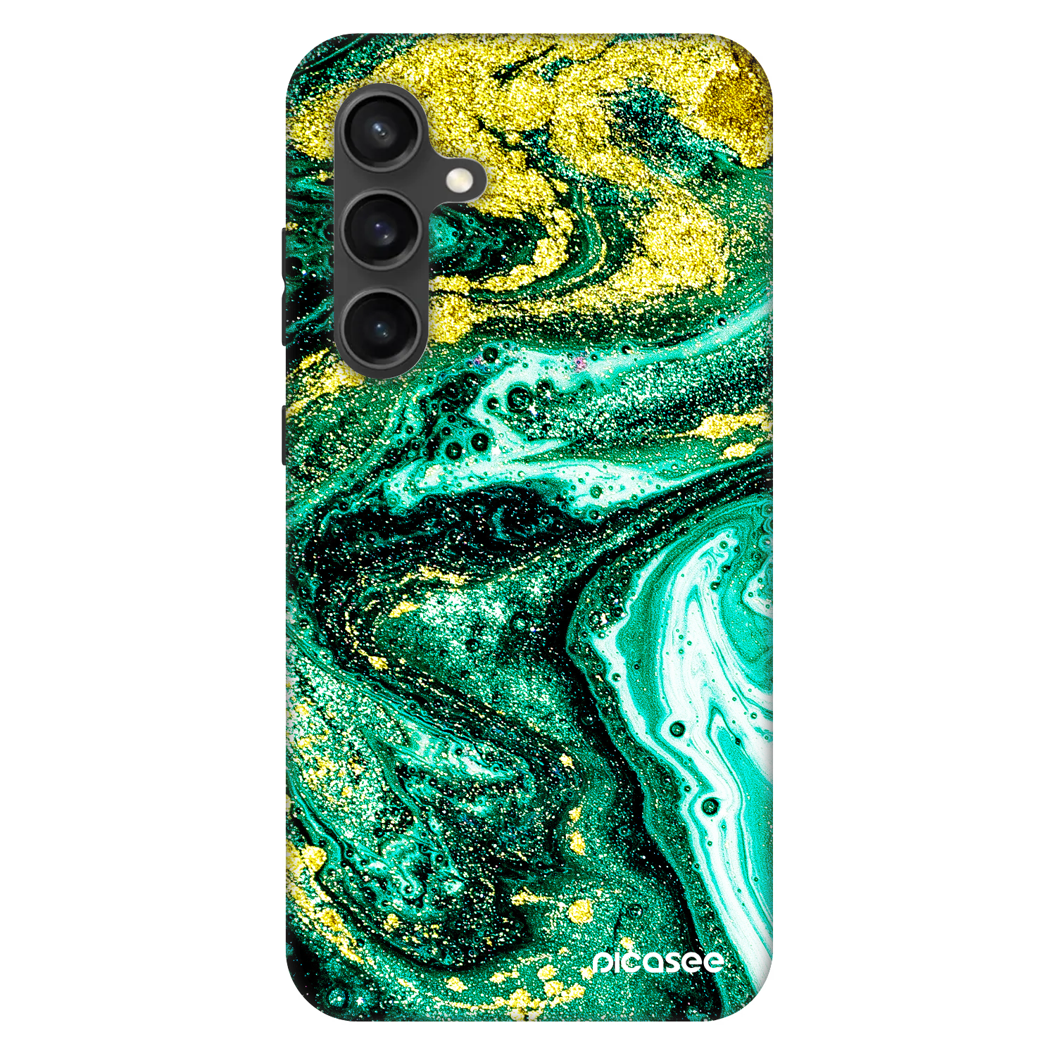 Picasee Fashion Case Samsung Galaxy S24 FE S721B - Green Gold