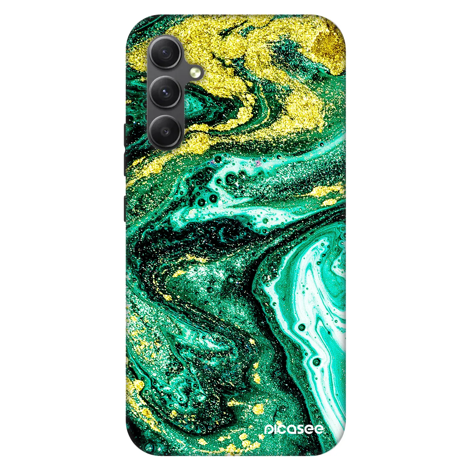 Picasee Fashion Case Samsung Galaxy A34 5G A346B - Green Gold