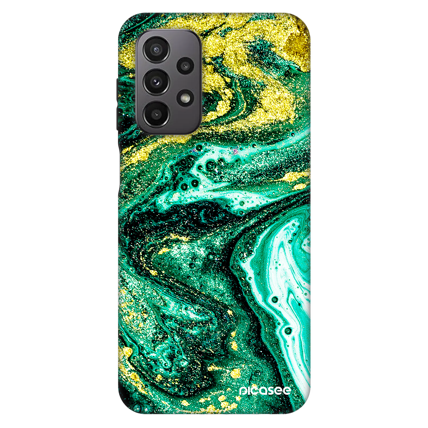 Picasee Fashion Case Samsung Galaxy A23 A236B 5G - Green Gold