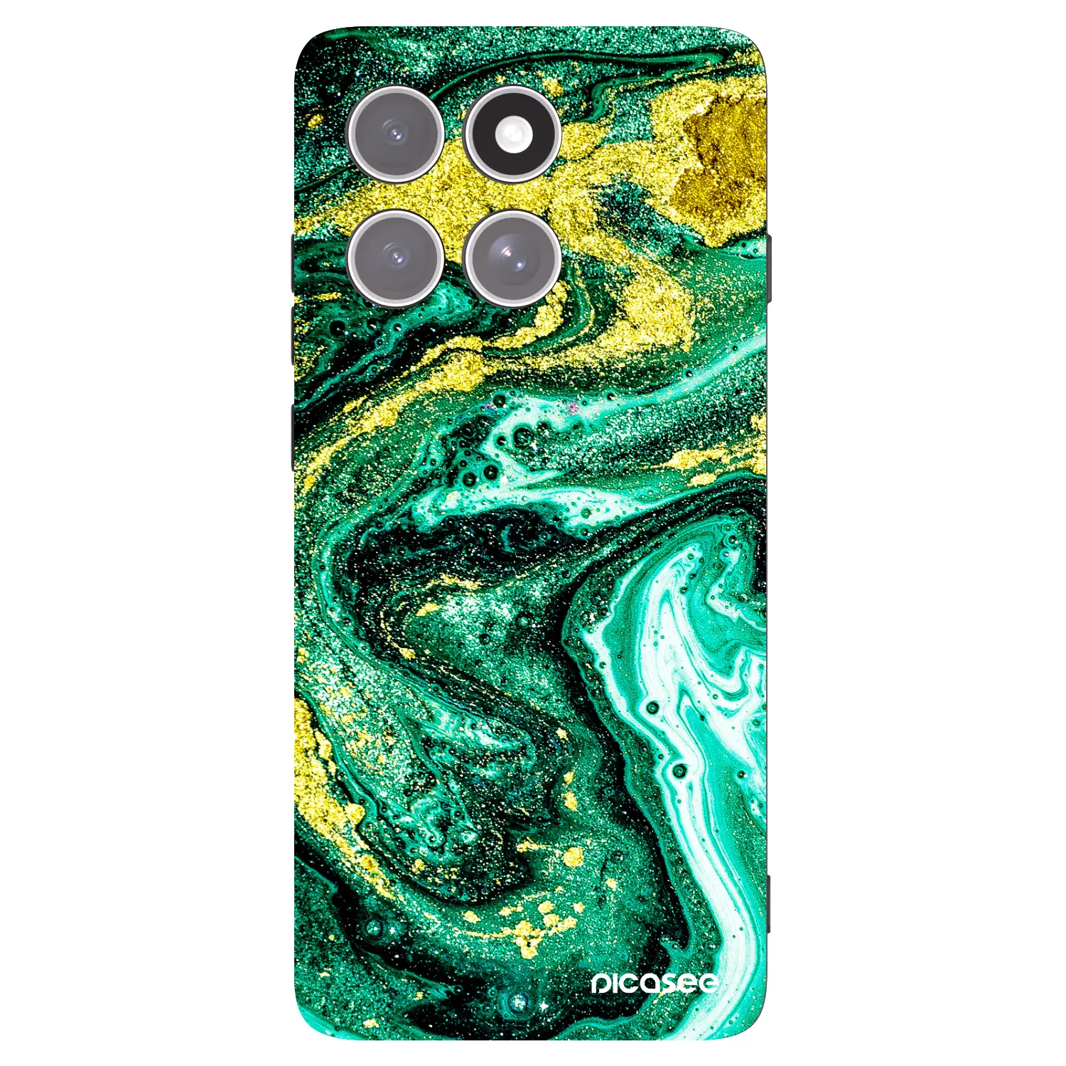 Picasee fekete szilikon tok az alábbi mobiltelefonokra Motorola Edge 60 Pro - Green Gold