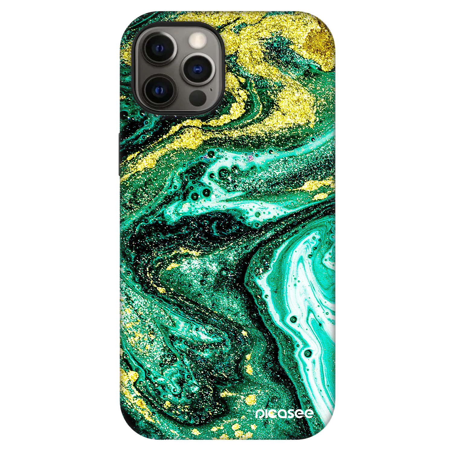 Picasee Fashion Case MagSafe Apple iPhone 12 Pro - Green Gold