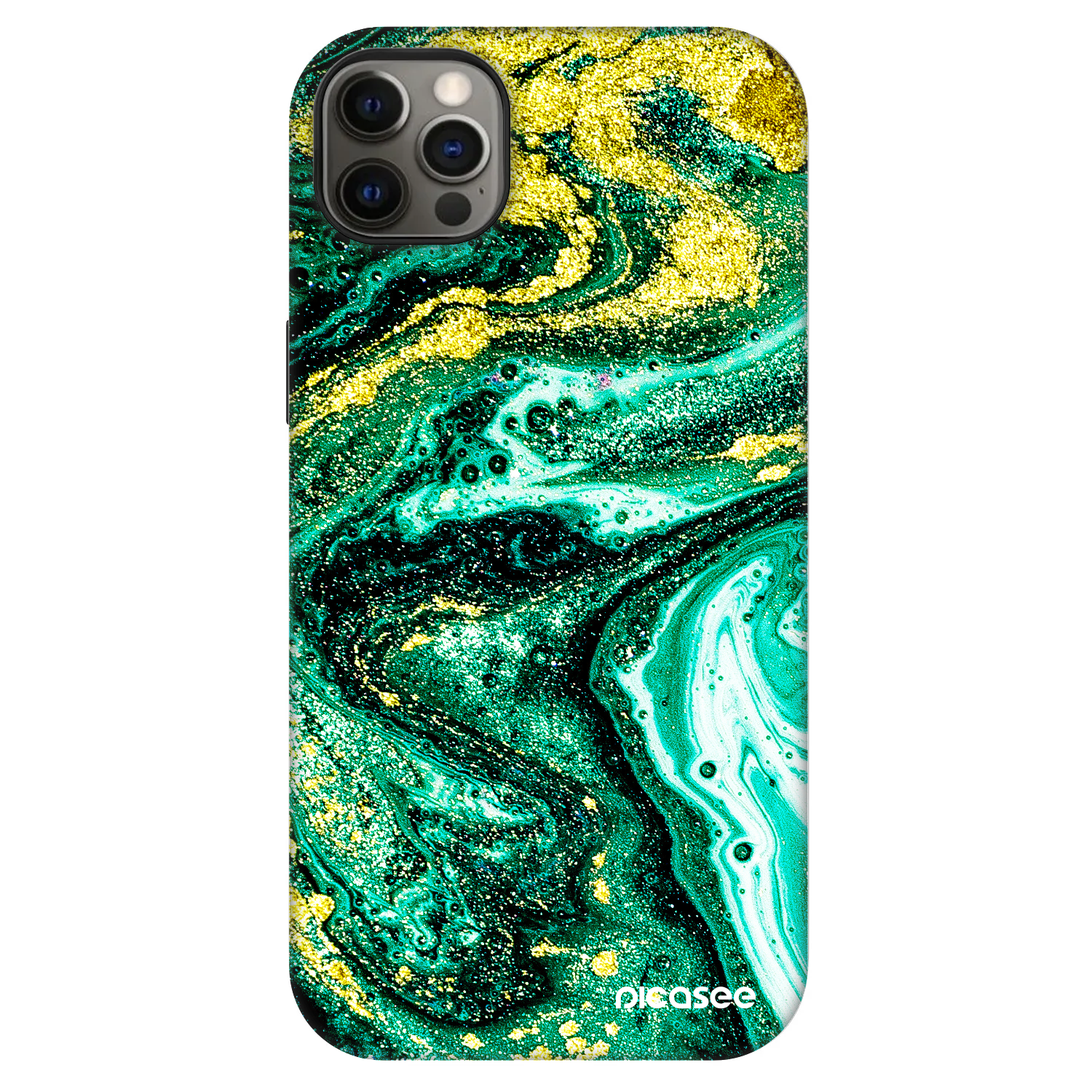 Picasee Fashion Case MagSafe Apple iPhone 12 Pro Max - Green Gold