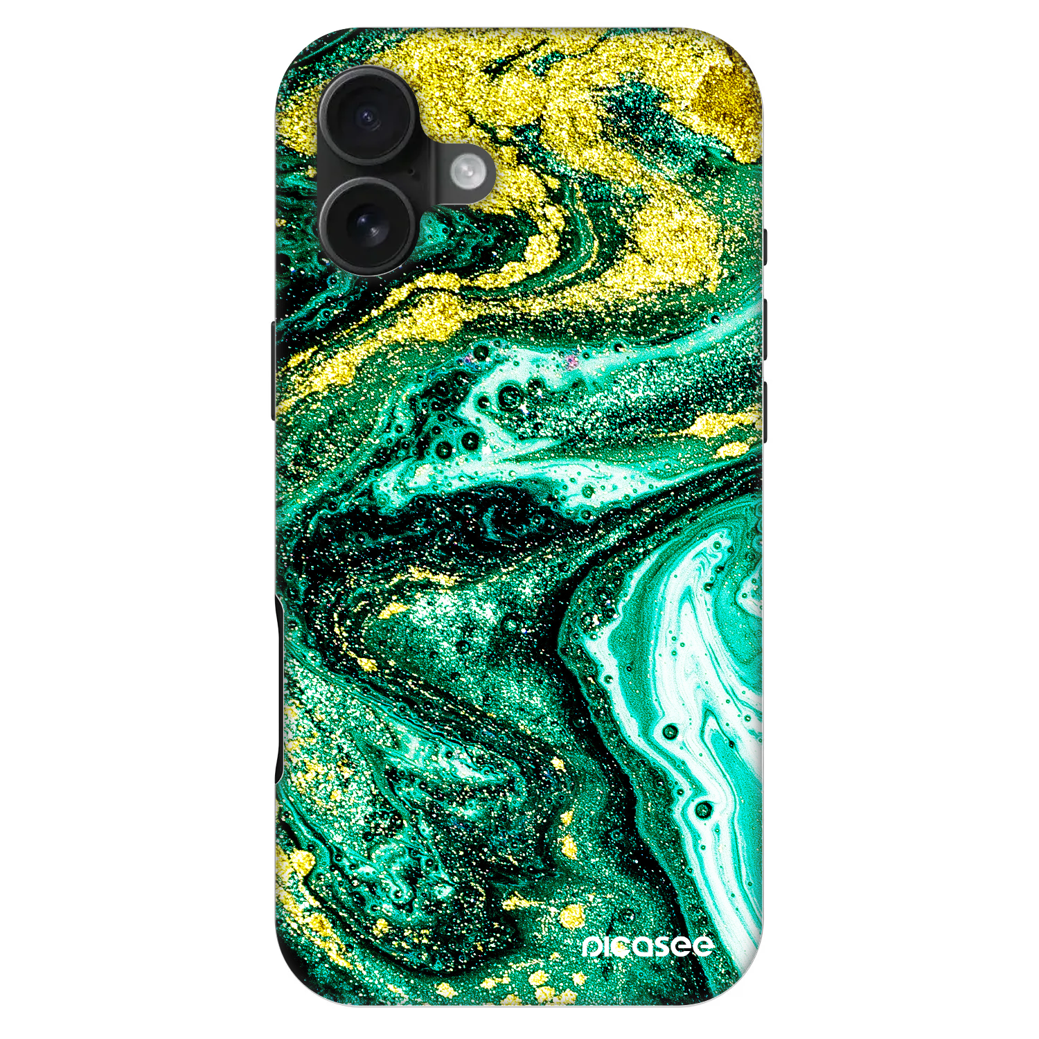 Picasee Fashion Case MagSafe Apple iPhone 16 Plus - Green Gold