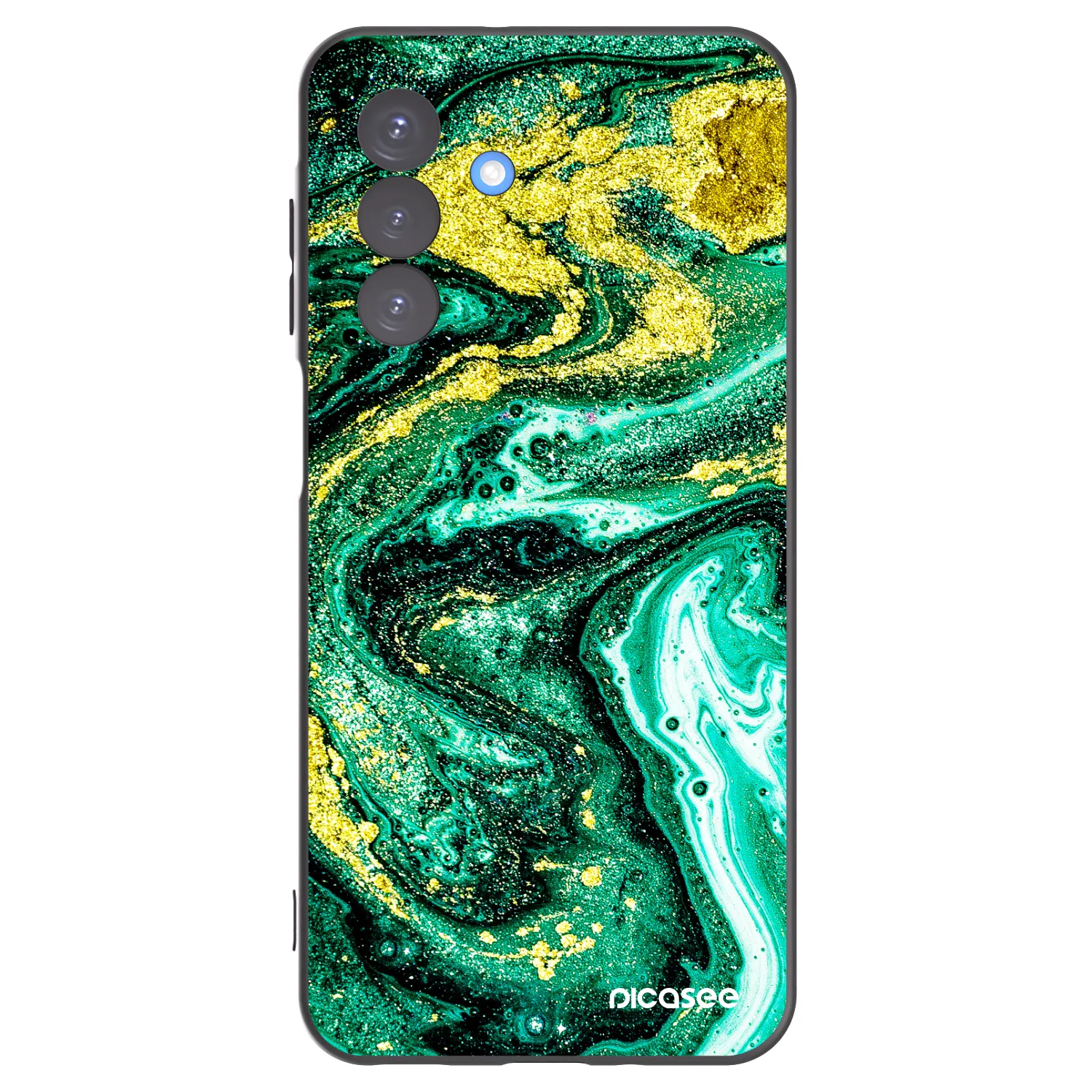 Picasee fekete szilikon tok az alábbi mobiltelefonokra Samsung Galaxy A17 5G - Green Gold