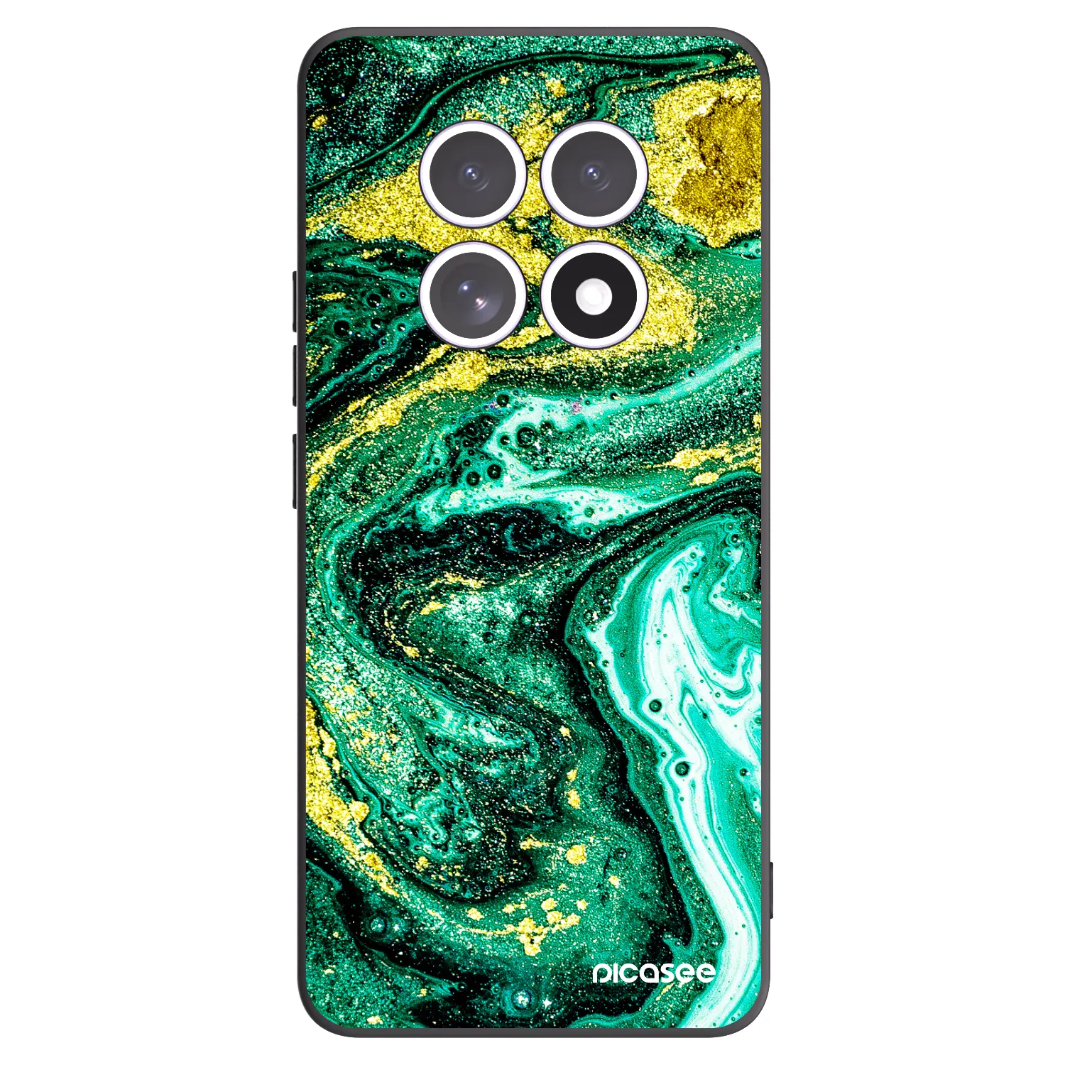 Picasee fekete szilikon tok az alábbi mobiltelefonokra Xiaomi Redmi Note 15 - Green Gold