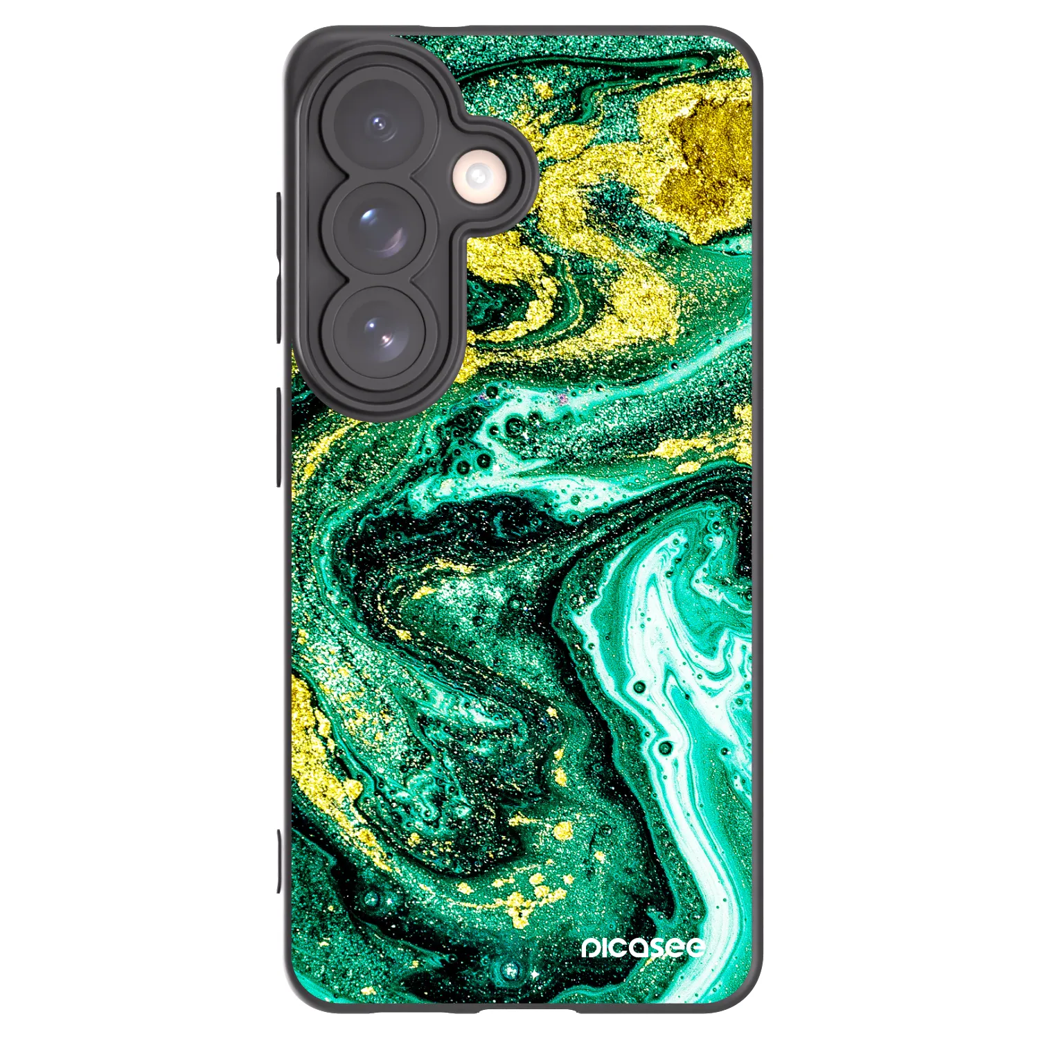 Picasee fekete szilikon tok az alábbi mobiltelefonokra Samsung Galaxy S26 - Green Gold