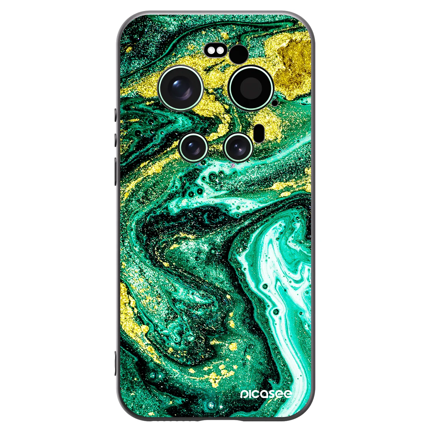 Picasee fekete szilikon tok az alábbi mobiltelefonokra Xiaomi 17 Ultra - Green Gold