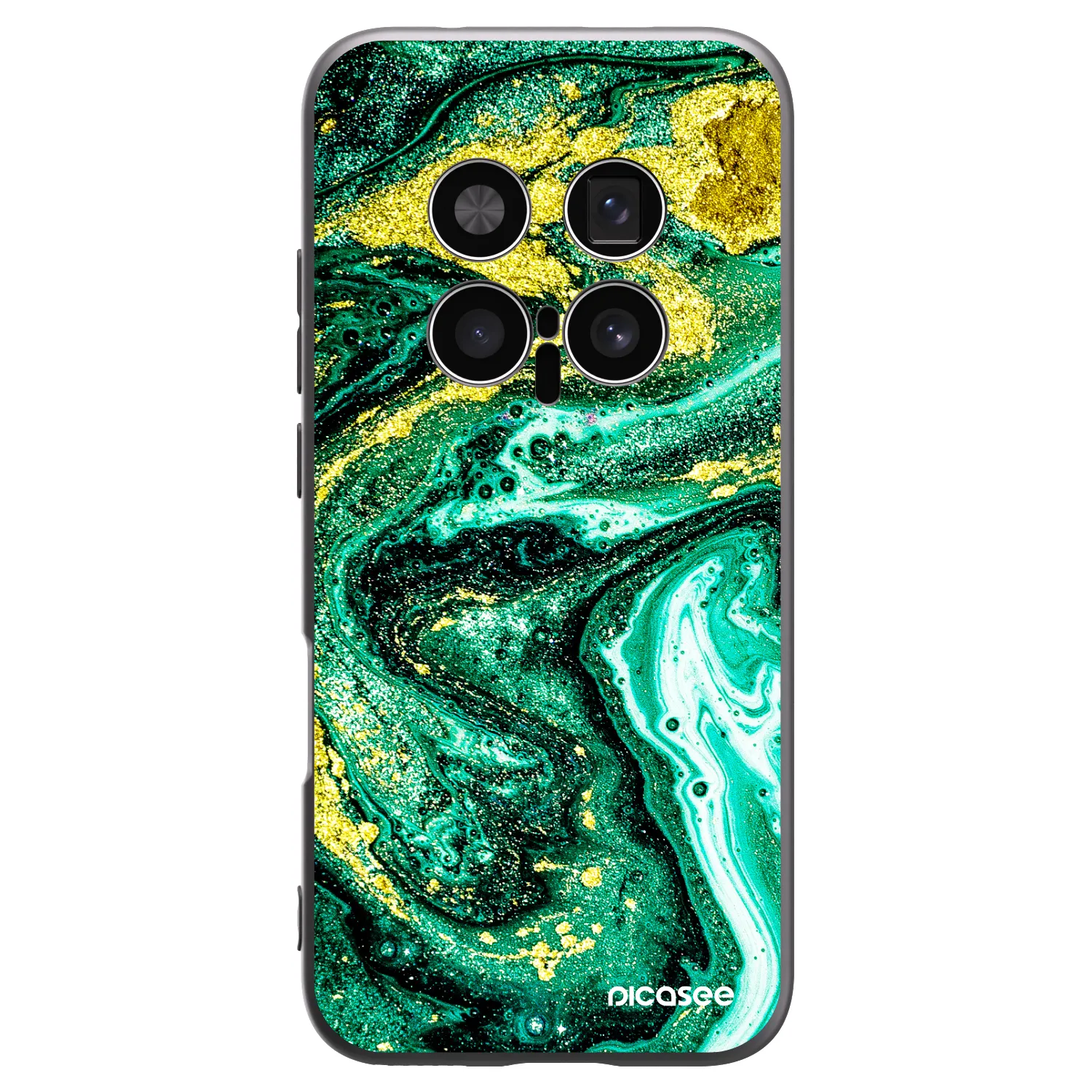 Picasee fekete szilikon tok az alábbi mobiltelefonokra Honor Magic8 Pro 5G - Green Gold