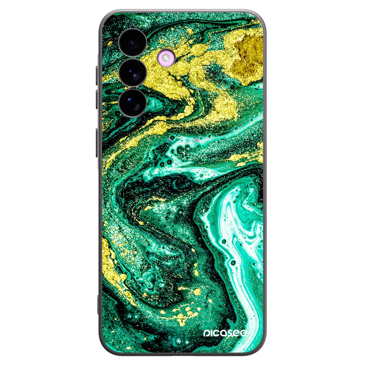 Picasee fekete szilikon tok az alábbi mobiltelefonokra Samsung Galaxy A57 5G - Green Gold