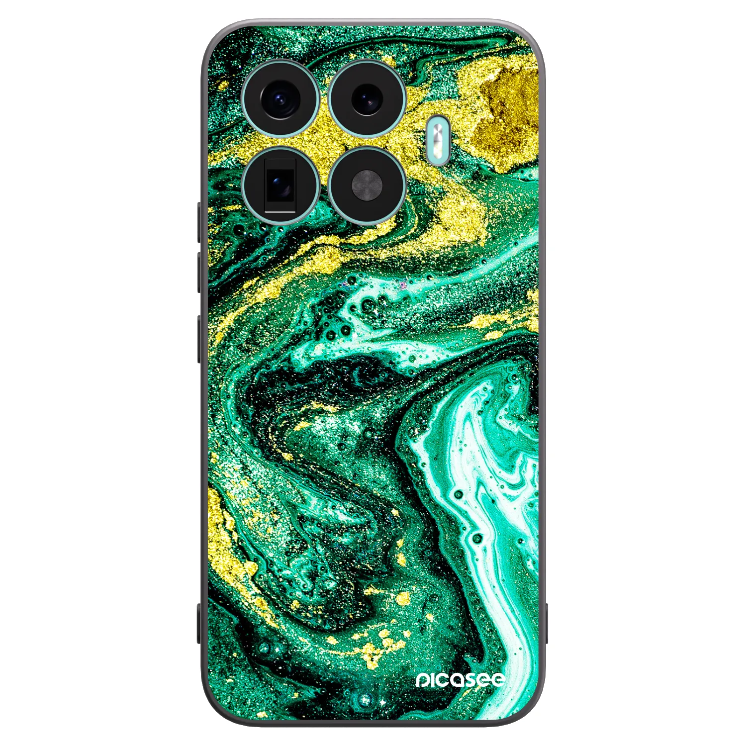 Picasee fekete szilikon tok az alábbi mobiltelefonokra Xiaomi 17T Pro - Green Gold