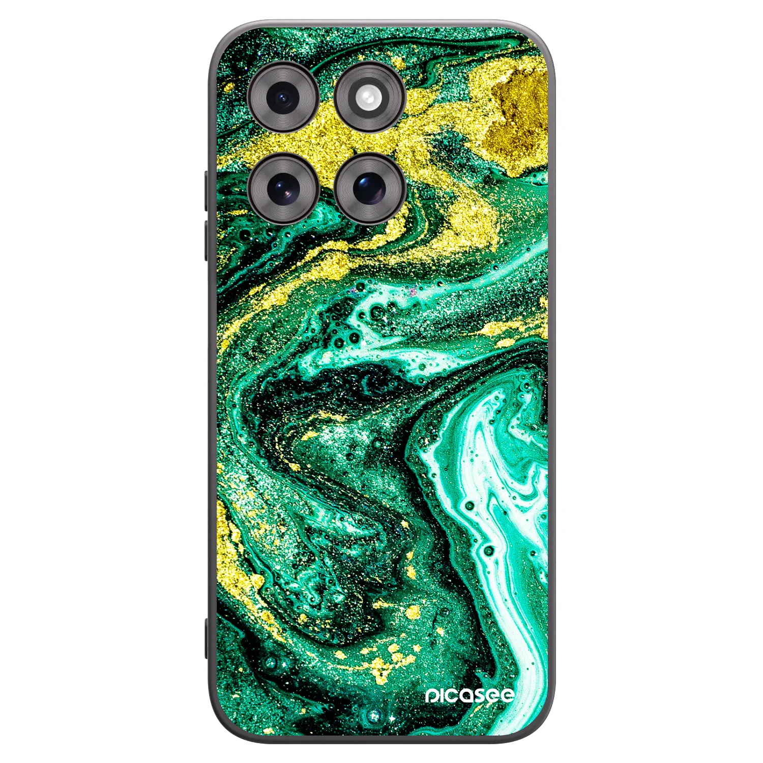 Picasee fekete szilikon tok az alábbi mobiltelefonokra Motorola Moto G77 - Green Gold