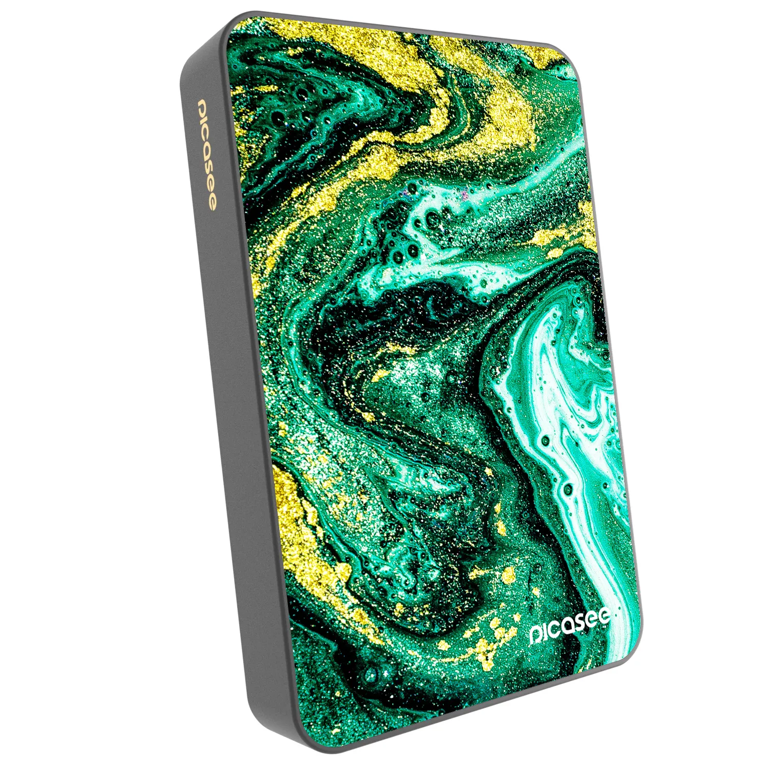 Picasee Powerbank MagSafe 10 000 mAh Szürke - Green Gold