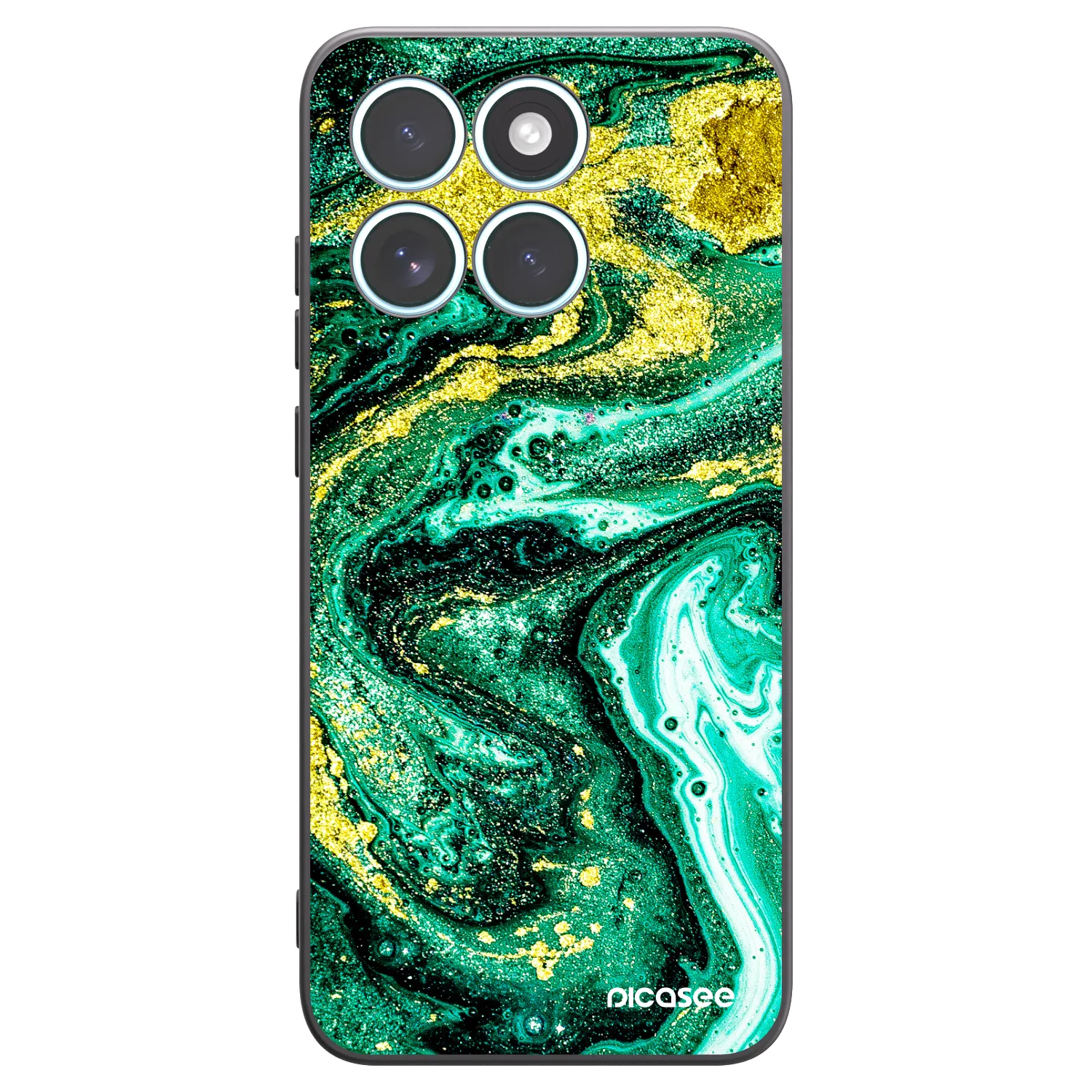 Picasee fekete szilikon tok az alábbi mobiltelefonokra Motorola Edge 70 Fusion - Green Gold
