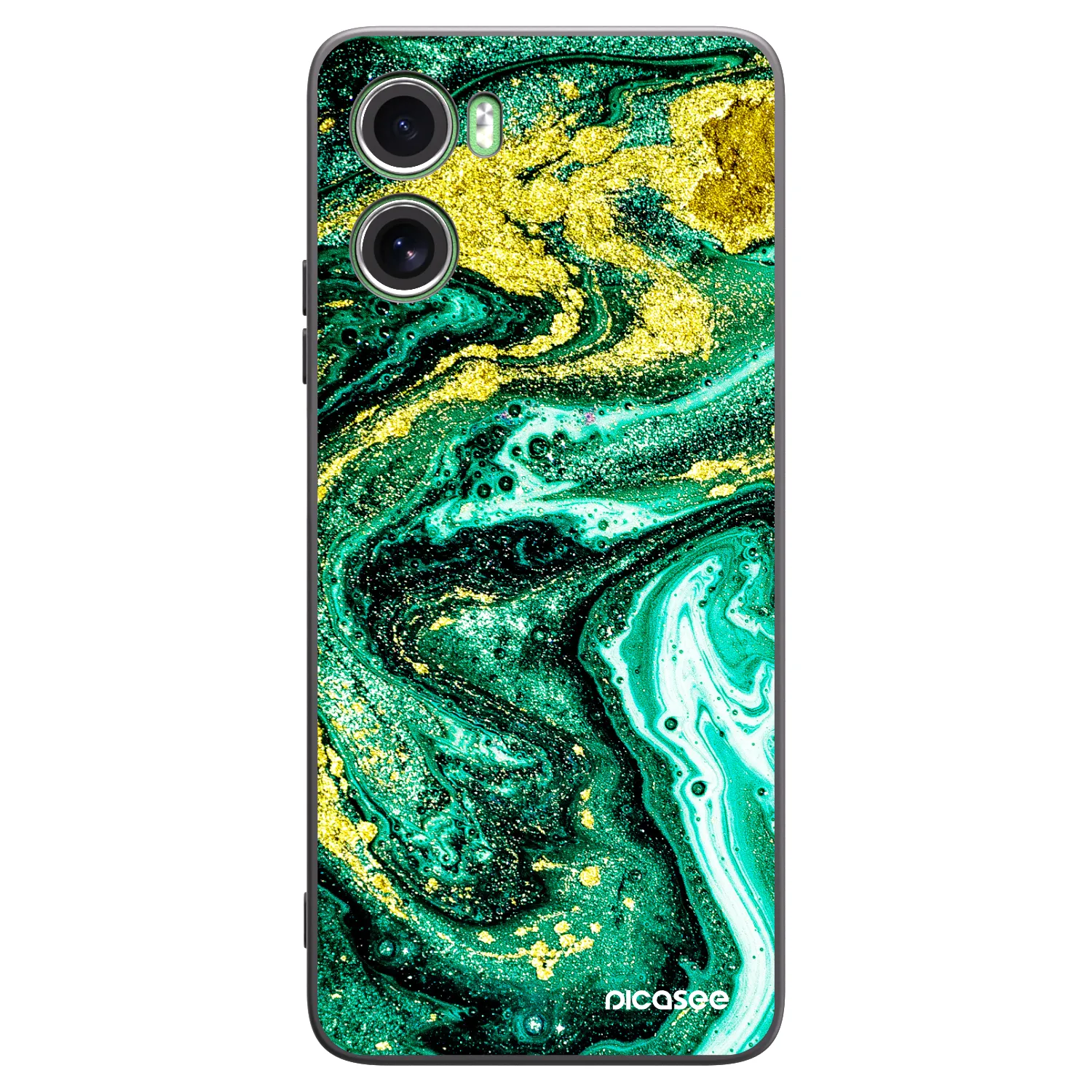 Picasee fekete szilikon tok az alábbi mobiltelefonokra Motorola Moto G06 - Green Gold