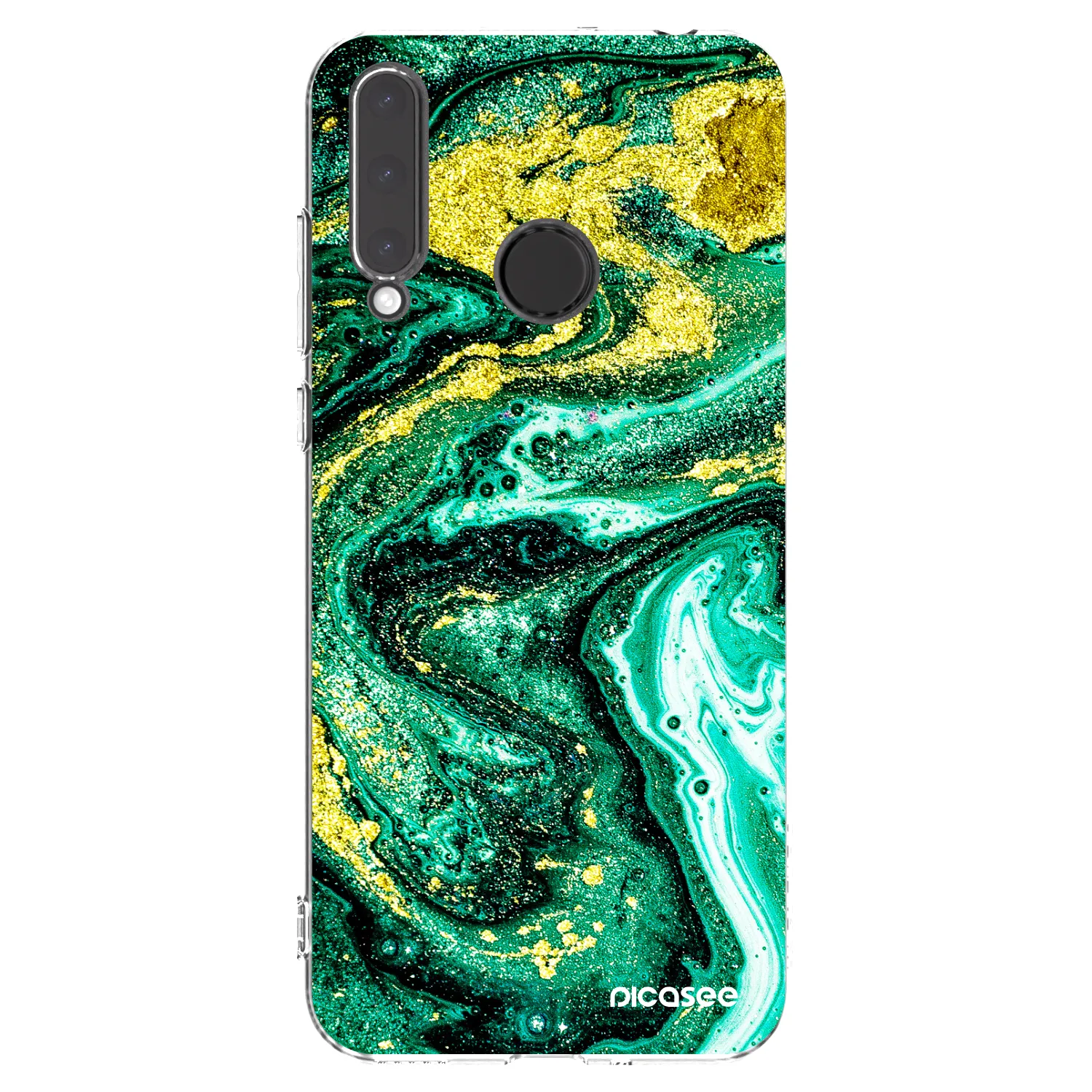 Picasee átlátszó szilikon tok az alábbi mobiltelefonokra Honor 20 Lite - Green Gold