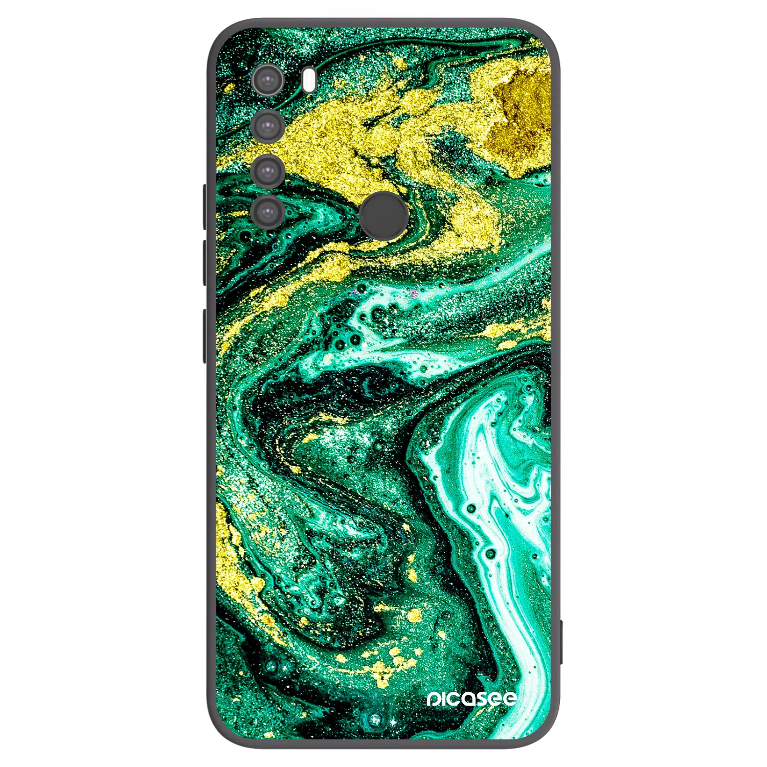 Picasee fekete szilikon tok az alábbi mobiltelefonokra Xiaomi Redmi Note 8 - Green Gold