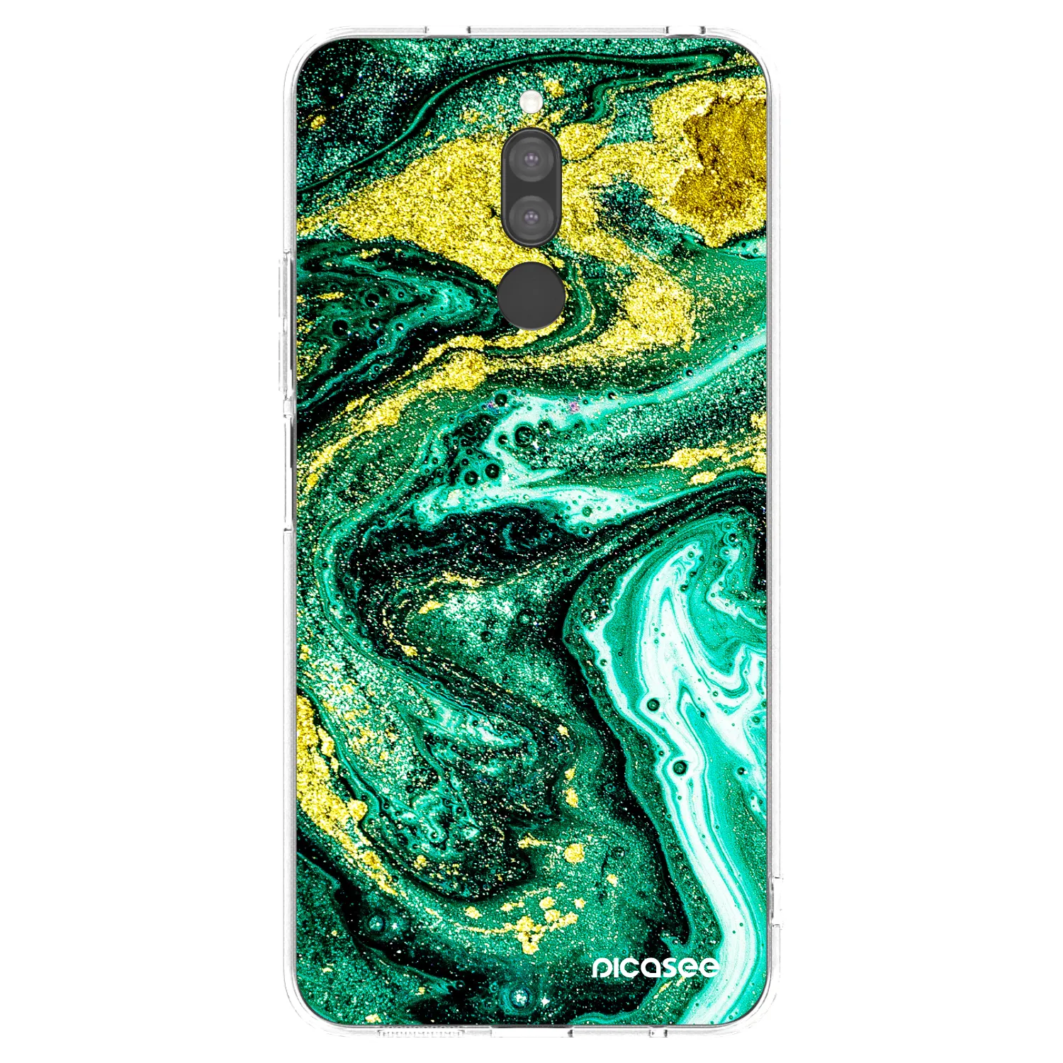 Picasee átlátszó szilikon tok az alábbi mobiltelefonokra Xiaomi Redmi 8 - Green Gold