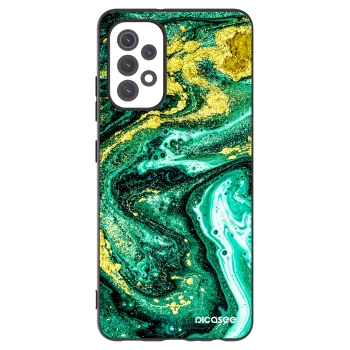Picasee fekete szilikon tok az alábbi mobiltelefonokra Samsung Galaxy A32 5G A326B - Green Gold