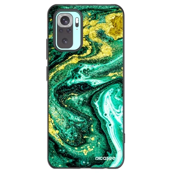 Picasee fekete szilikon tok az alábbi mobiltelefonokra Xiaomi Redmi Note 10 Pro - Green Gold