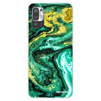 Picasee átlátszó szilikon tok az alábbi mobiltelefonokra Xiaomi Redmi Note 10 5G - Green Gold