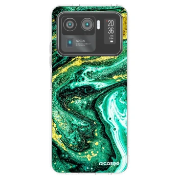 Picasee átlátszó szilikon tok az alábbi mobiltelefonokra Xiaomi Mi 11 Ultra - Green Gold