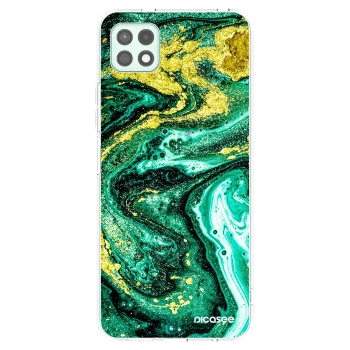 Picasee átlátszó szilikon tok az alábbi mobiltelefonokra Samsung Galaxy A22 A226B 5G - Green Gold