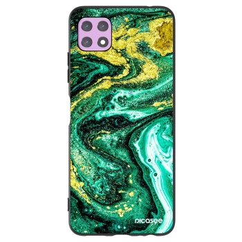 Picasee fekete szilikon tok az alábbi mobiltelefonokra Samsung Galaxy A22 A226B 5G - Green Gold