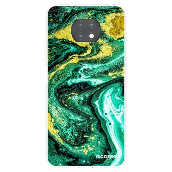 Picasee átlátszó szilikon tok az alábbi mobiltelefonokra Xiaomi Redmi Note 9T - Green Gold