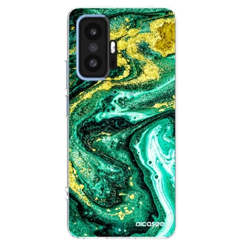 Picasee átlátszó szilikon tok az alábbi mobiltelefonokra Xiaomi 11T Pro - Green Gold