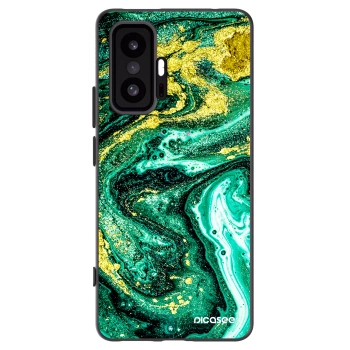 Picasee fekete szilikon tok az alábbi mobiltelefonokra Xiaomi 11T Pro - Green Gold