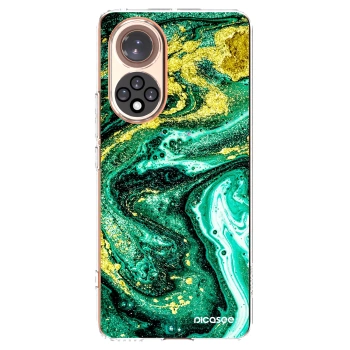 Picasee átlátszó szilikon tok az alábbi mobiltelefonokra Huawei Nova 9 - Green Gold