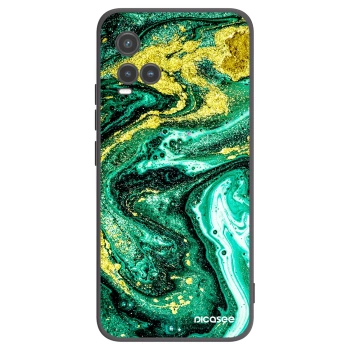 Picasee fekete szilikon tok az alábbi mobiltelefonokra Vivo Y33s - Green Gold