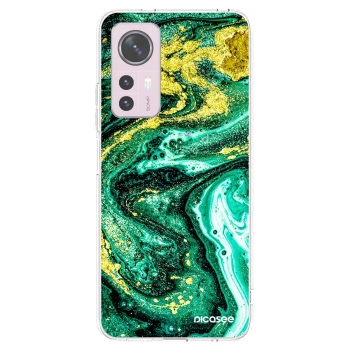 Picasee átlátszó szilikon tok az alábbi mobiltelefonokra Xiaomi 12 - Green Gold