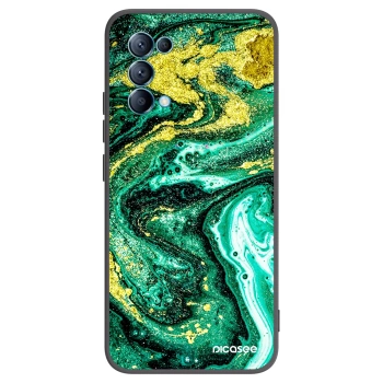 Picasee fekete szilikon tok az alábbi mobiltelefonokra OPPO Reno 5 5G - Green Gold