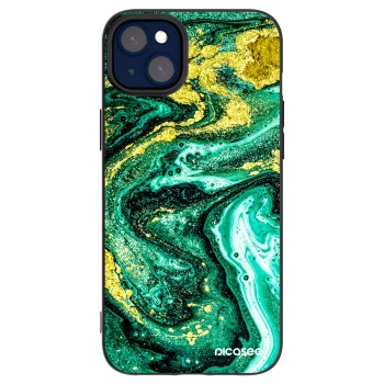 Picasee fekete szilikon tok az alábbi mobiltelefonokra Apple iPhone 14 Plus - Green Gold