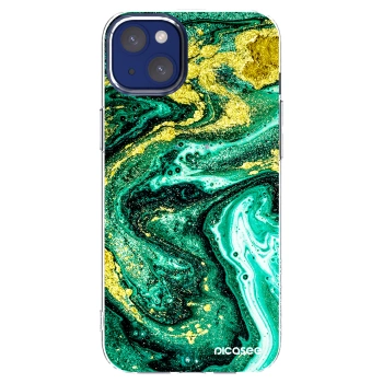 Picasee átlátszó szilikon tok az alábbi mobiltelefonokra Apple iPhone 14 Plus - Green Gold