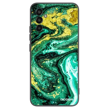 Picasee fekete szilikon tok az alábbi mobiltelefonokra Samsung Galaxy M13 M135F - Green Gold