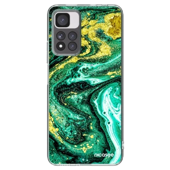 Picasee átlátszó szilikon tok az alábbi mobiltelefonokra Xiaomi Redmi Note 11 Pro+ 5G - Green Gold