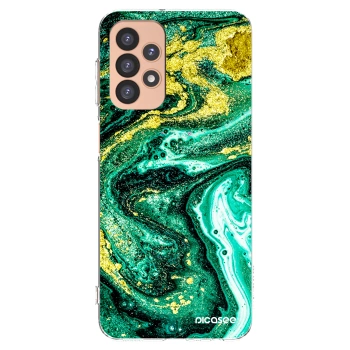 Picasee átlátszó szilikon tok az alábbi mobiltelefonokra Samsung Galaxy A23 A236B 5G - Green Gold