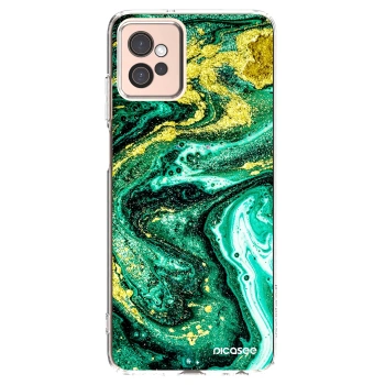 Picasee átlátszó szilikon tok az alábbi mobiltelefonokra Motorola Moto G32 - Green Gold