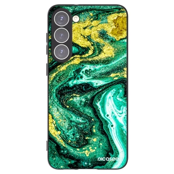 Picasee fekete szilikon tok az alábbi mobiltelefonokra Samsung Galaxy S23+ 5G - Green Gold