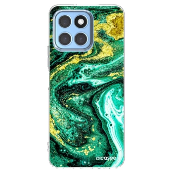 Picasee átlátszó szilikon tok az alábbi mobiltelefonokra Honor X8 5G - Green Gold