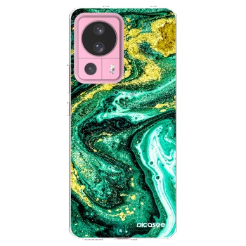 Picasee átlátszó szilikon tok az alábbi mobiltelefonokra Xiaomi 13 Lite - Green Gold