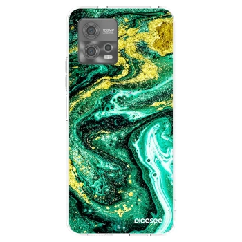 Picasee átlátszó szilikon tok az alábbi mobiltelefonokra Motorola Moto G72 - Green Gold