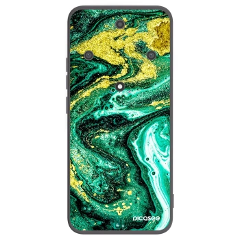 Picasee fekete szilikon tok az alábbi mobiltelefonokra Honor Magic5 Lite 5G - Green Gold