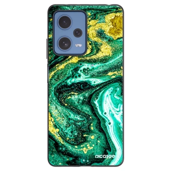 Picasee fekete szilikon tok az alábbi mobiltelefonokra Xiaomi Redmi Note 12 Pro 5G - Green Gold