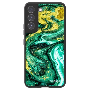 Picasee ULTIMATE CASE PowerShare Samsung Galaxy S22 5G - készülékre - Green Gold