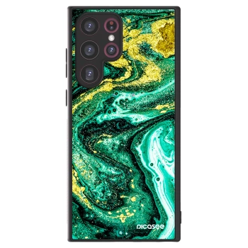 Picasee ULTIMATE CASE PowerShare Samsung Galaxy S22 Ultra 5G - készülékre - Green Gold